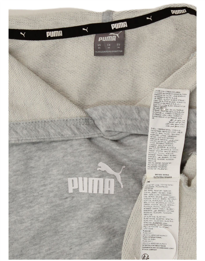 Puma ženska majica s kapuljačom Crop Graphic UK 14 srednje sivi pamuk