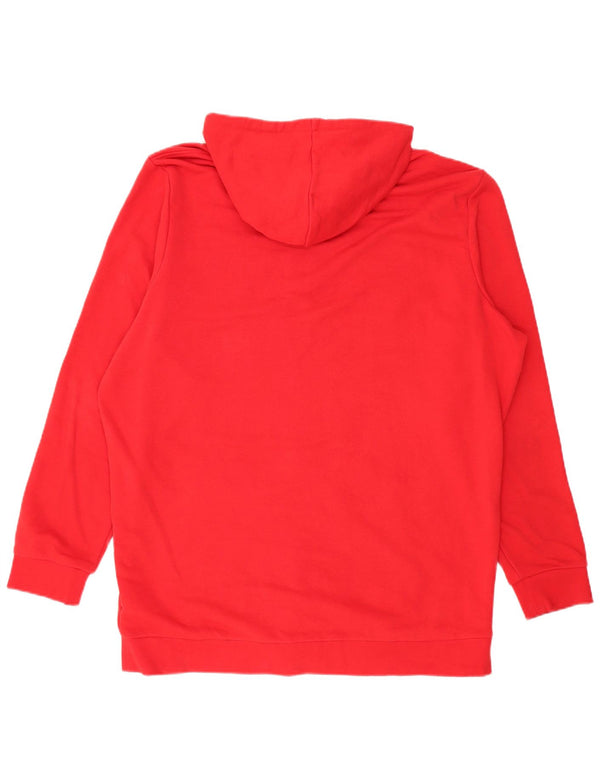 Jako muški pulover s kapuljačom na patentni zatvarač 3XL, crveni pamuk