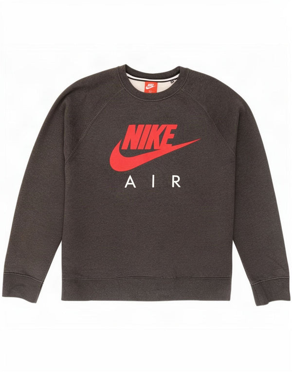 Nike muški džemper s grafičkim motivima, veliki sivi pamuk u blokovima boja