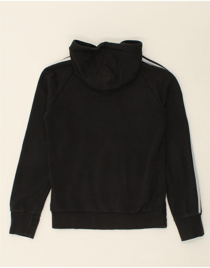ADIDAS Boys Zip Hoodie Sweater 11-12 Years Black Polyester Vintage Adidas and Second-Hand Adidas from Messina Hembry 