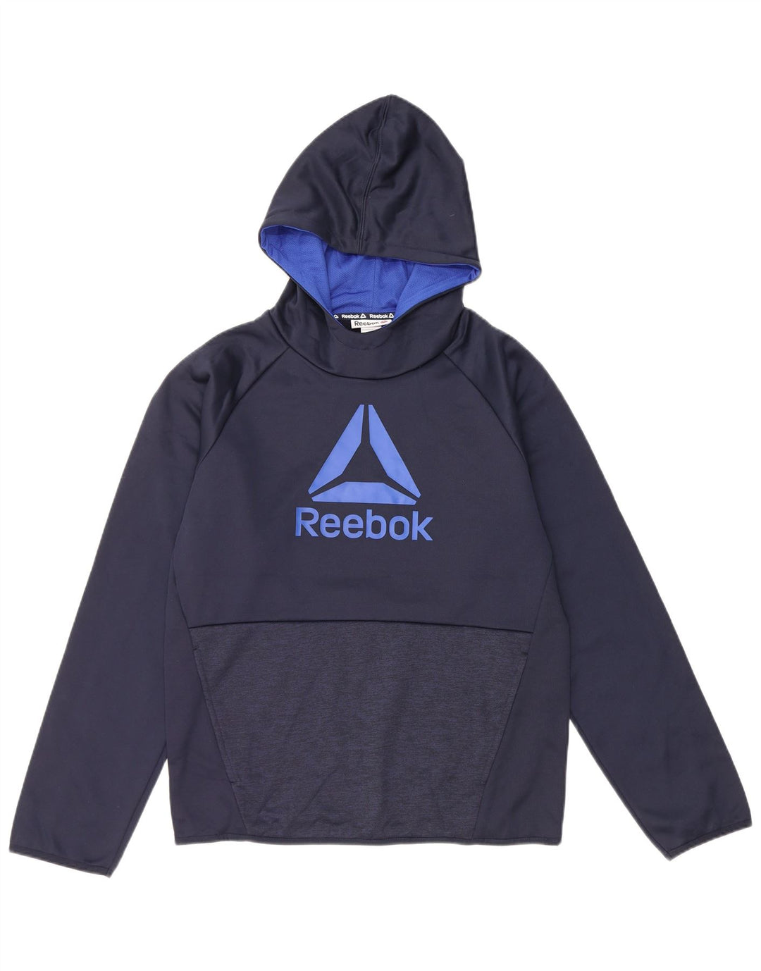 REEBOK majica s kapuljačom s kapuljačom za dječake 15-16 godina 2XL tamnoplavi poliester
