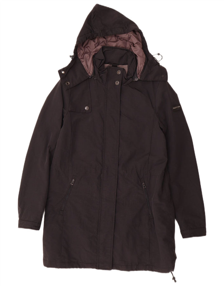 Ženska vjetrovka s kapuljačom GEOX RESPIRA UK 6 XS crni poliamid