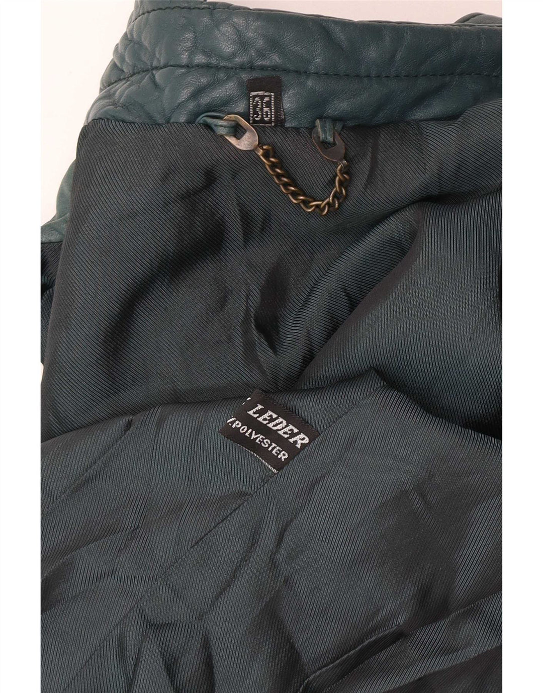 Vintage ženska crop kožna jakna EU 36 mala zelena koža