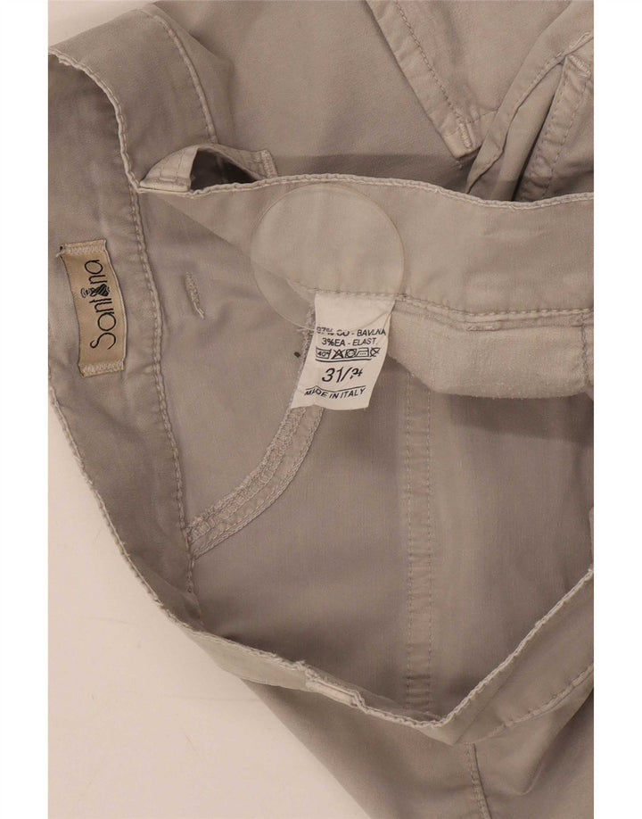 Vintage muške uske Cargo hlače W31 L30 Sivi pamuk