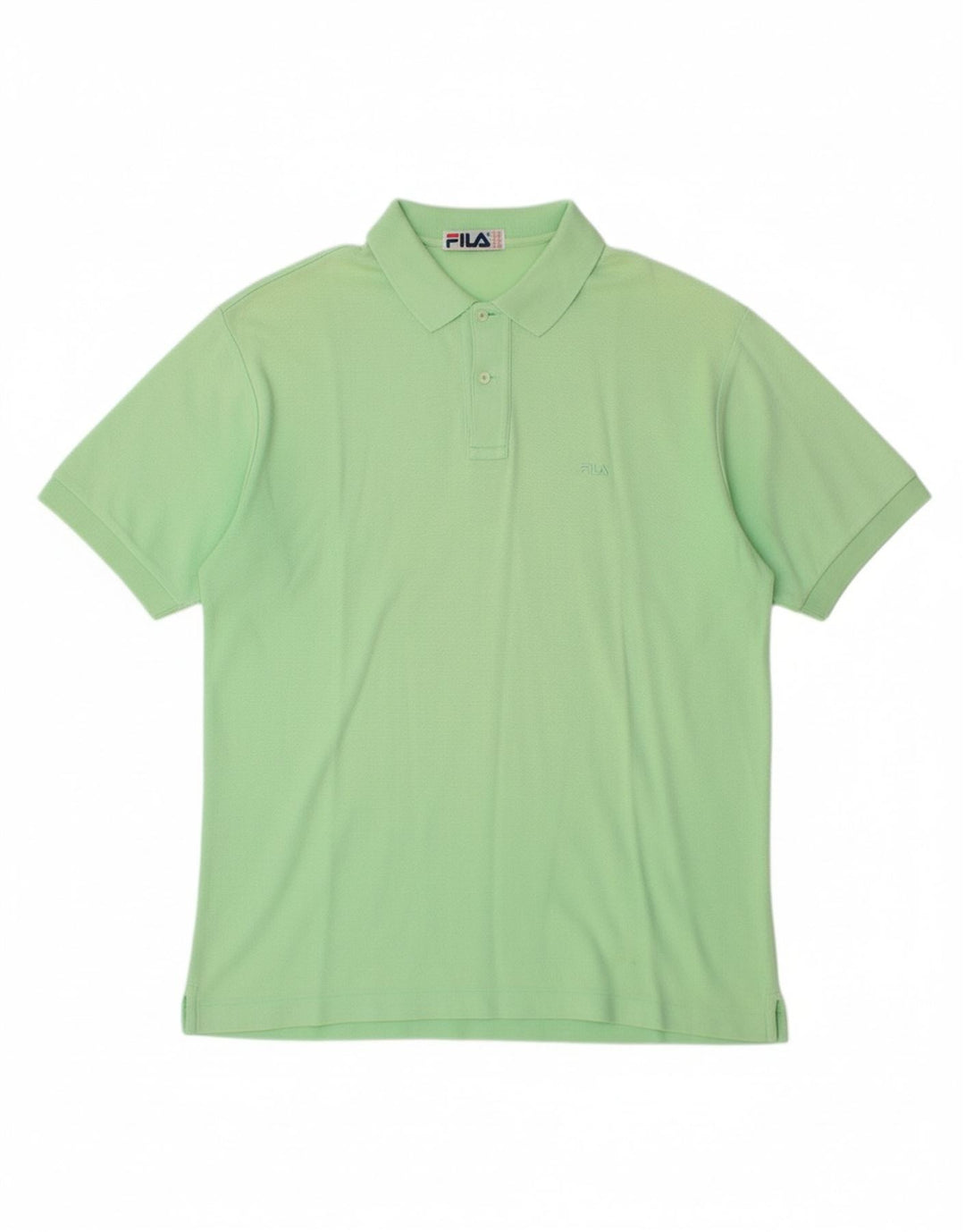 FILA Mens Polo Shirt IT 52 Large Green Cotton