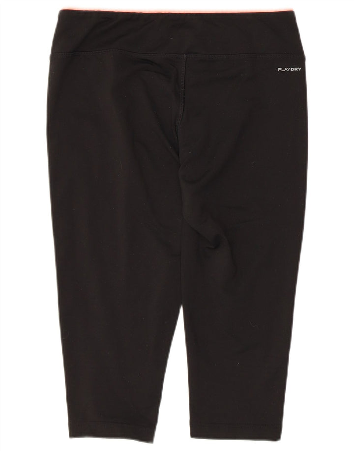 Reebok ženske pripijene Capri tajice UK 14 Srednje crni poliester