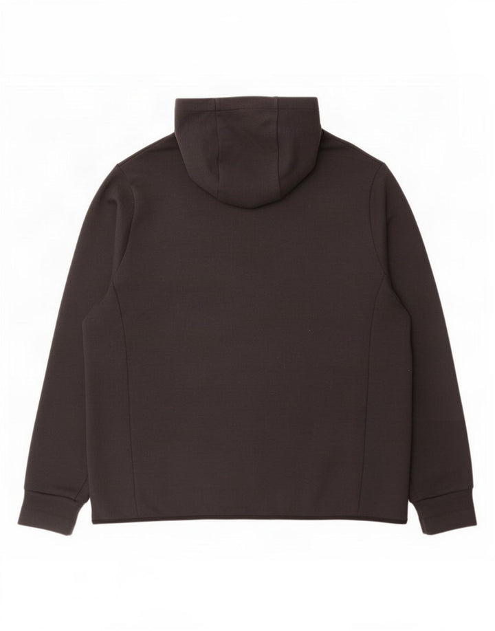 Adidas muški pulover s kapuljačom na patentni zatvarač 2XL crni poliester