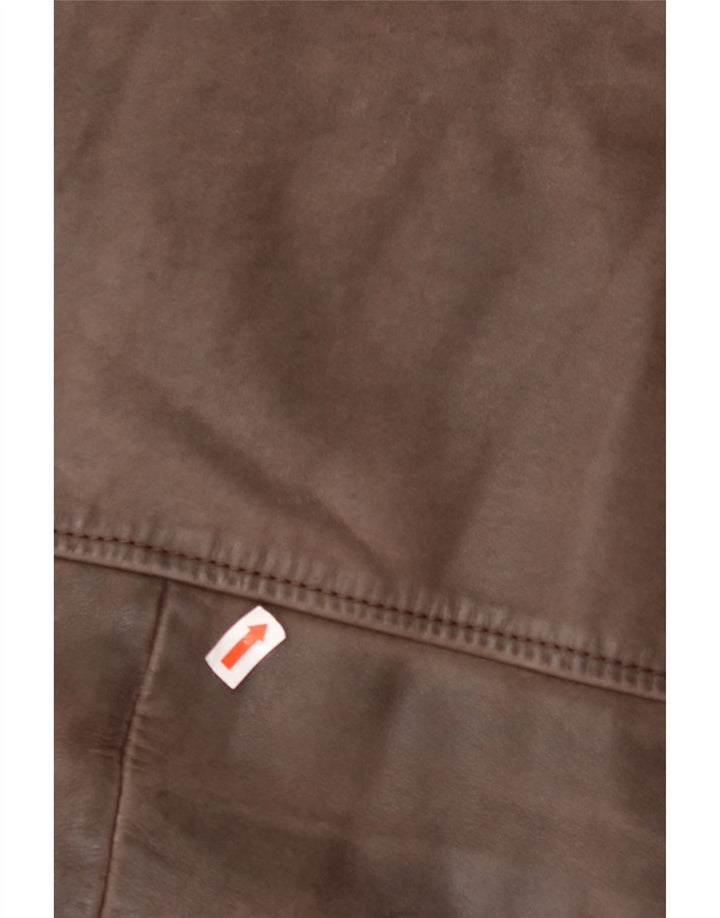 VINTAGE muška kožna jakna UK 36 Mala smeđa koža