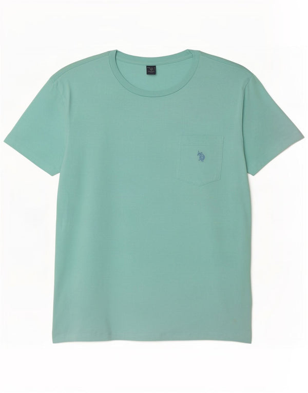 U.S. Polo Assn. Muška majica kratkih rukava Veliki tirkizni pamuk