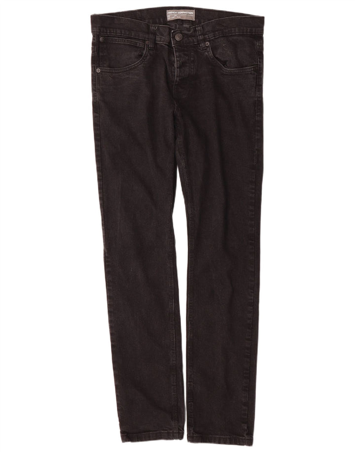 FRENCH CONNECTION Womens Slim Jeans W32 L32 Black Cotton
