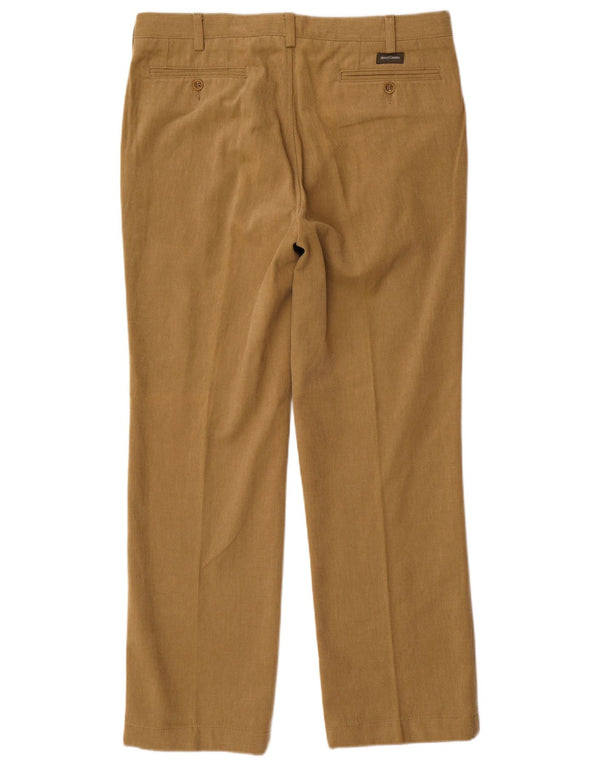 Henry Cottons muške ravne chino hlače IT 52 XL W34 L30 Kaki pamuk