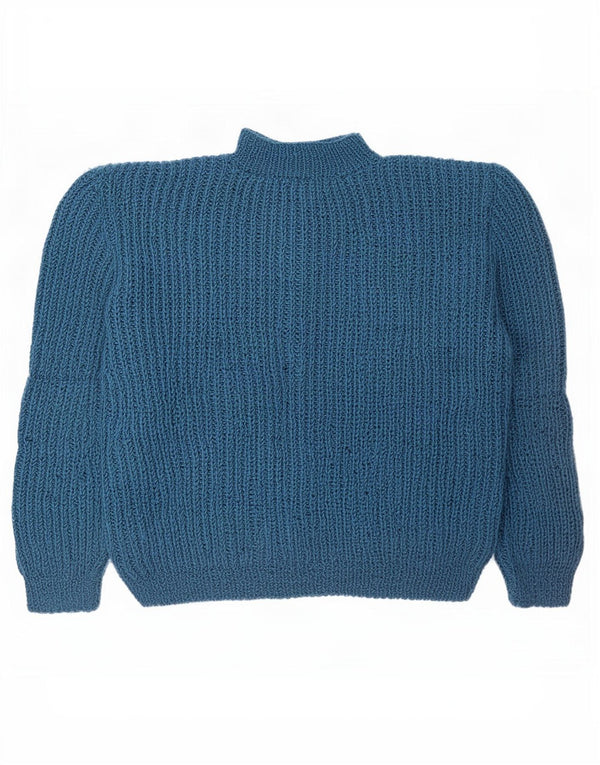Vintage Womens Turtle Neck Jumper Sweater UK 18 XL Navy Blue