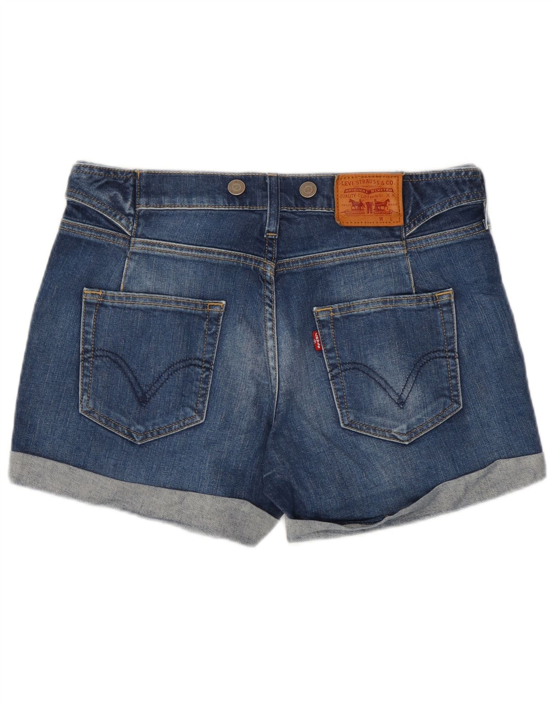 Levi's ženske traper kratke hlače W30 srednje plavi pamuk