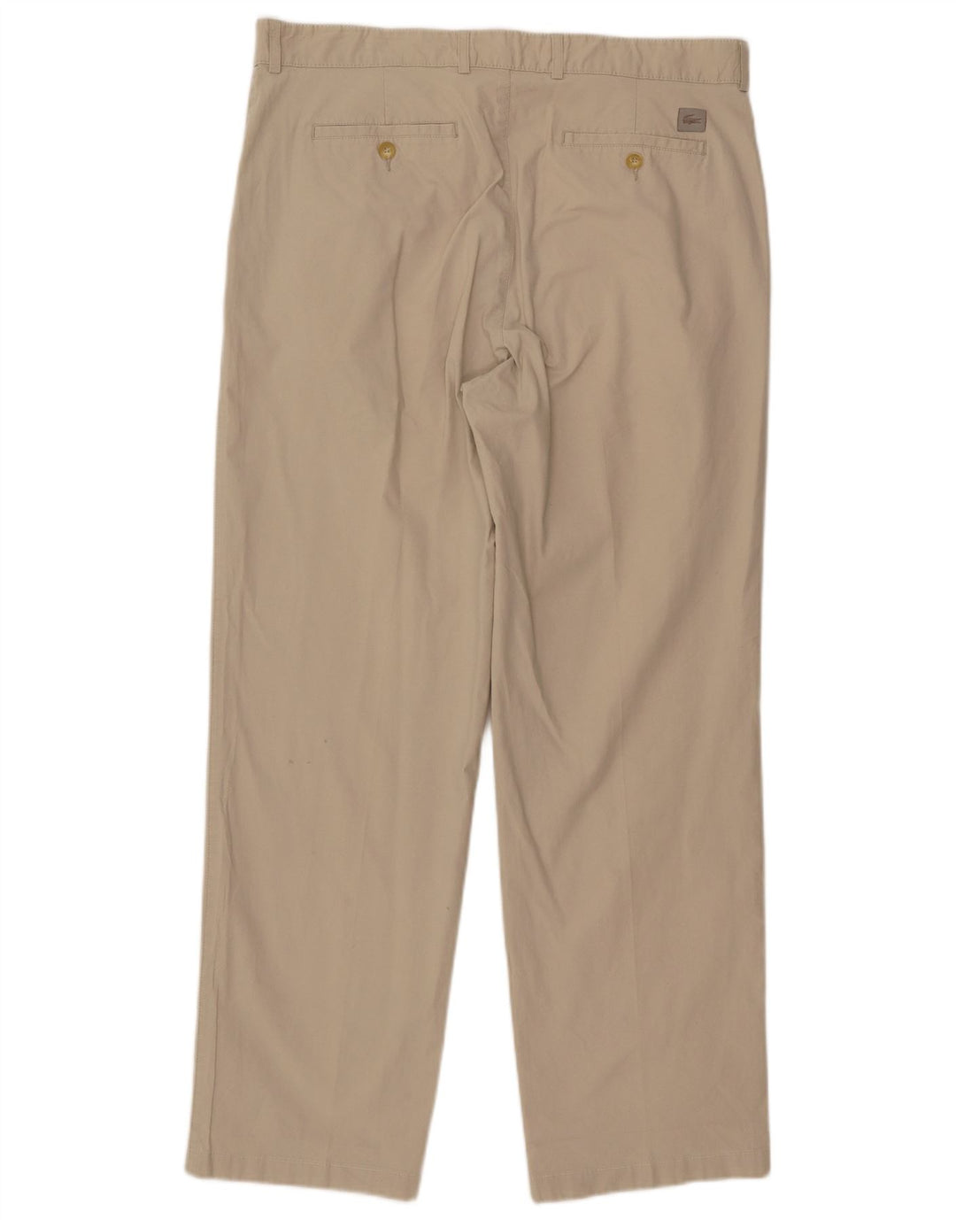 LACOSTE Muške ravne chino hlače, veličina 48 XL, W38 L31, bež pamuk