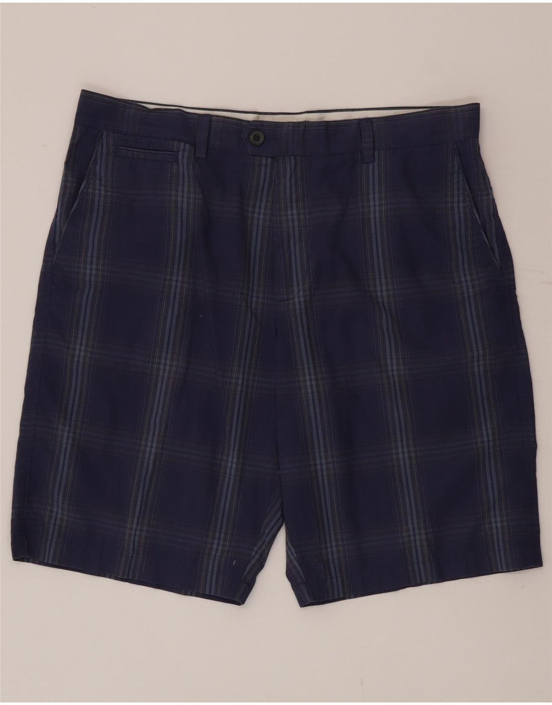 Marks & Spencer muške chino kratke hlače W36 veliki plavi karirani pamuk