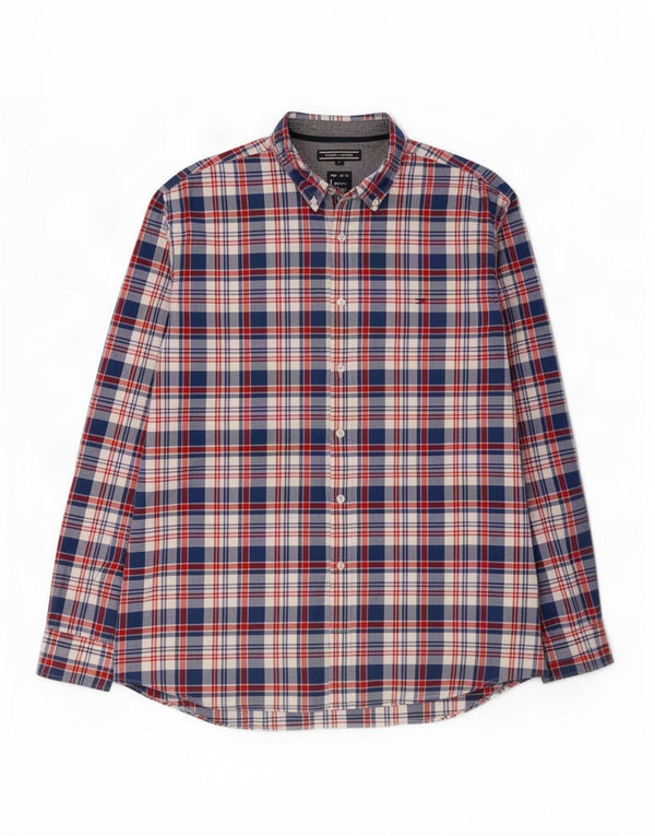 Tommy Hilfiger muška New York Fit košulja 2XL plavi karirani pamuk