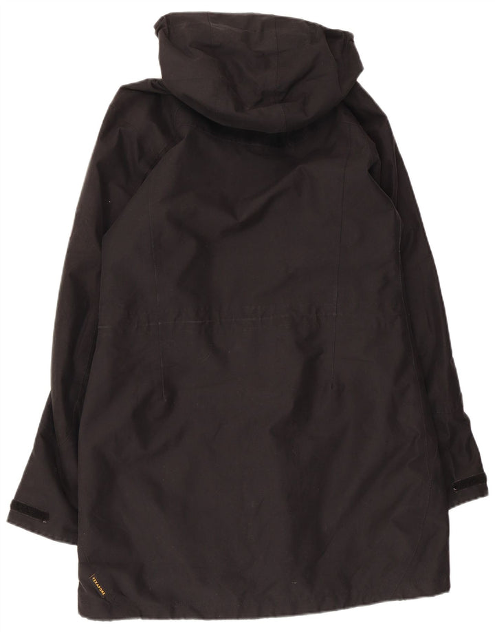 JACK WOLFSKIN Womens Hooded Windbreaker Coat UK 10 Small Black Polyester