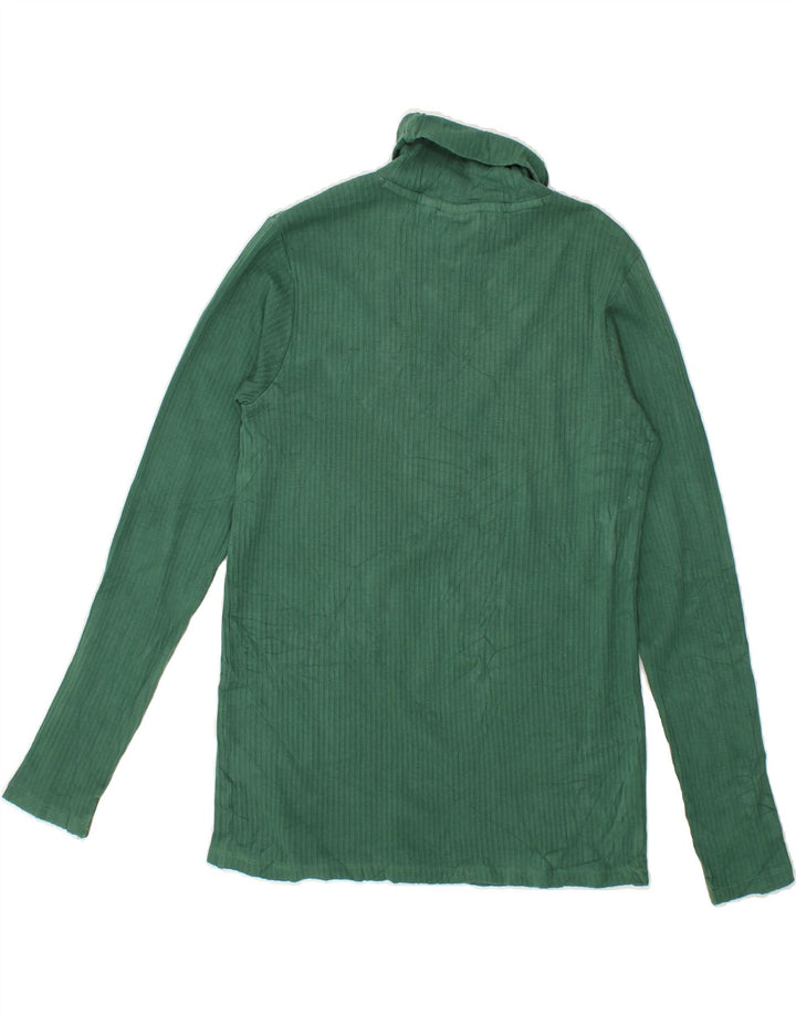 FILA Womens Roll Neck Top Long Sleeve UK 14 Medium Green Cotton Vintage Fila and Second-Hand Fila from Messina Hembry 
