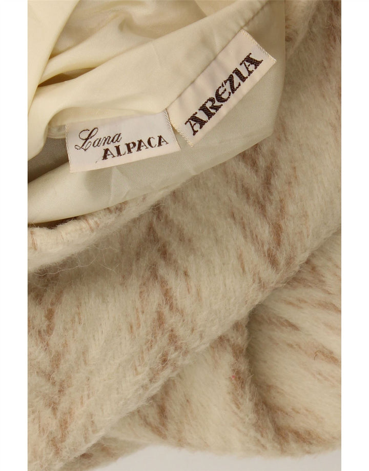 Arezia ženski preveliki duffle kaput UK 20 2XL bež vuna riblja kost