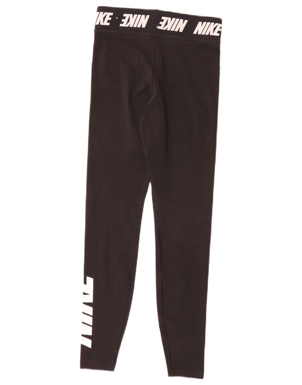Adidas Womens Graphic Leggings UK 4 XS Black Polyester