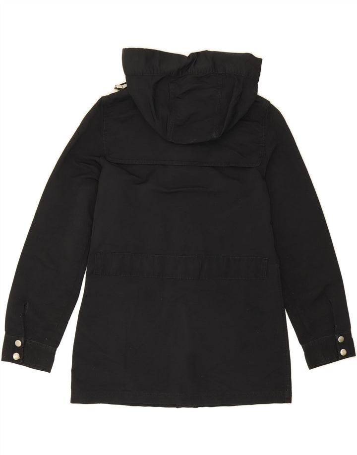 J. CREW Womens Hooded Bomber Jacket UK 10 Small Black Vintage J. Crew and Second-Hand J. Crew from Messina Hembry 