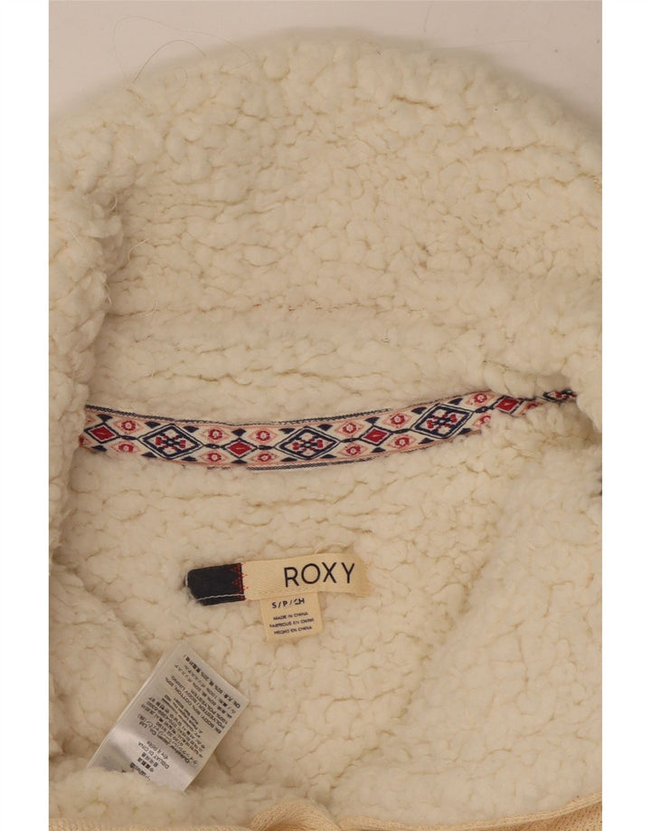 ROXY ženska gornja jakna trenirke Sherpa UK 10 Small Off White Cotton