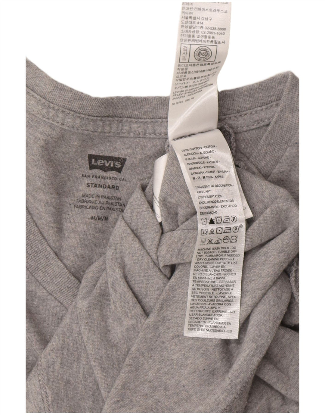 LEVI'S Standardna muška majica kratkih rukava Srednje sivi pamuk