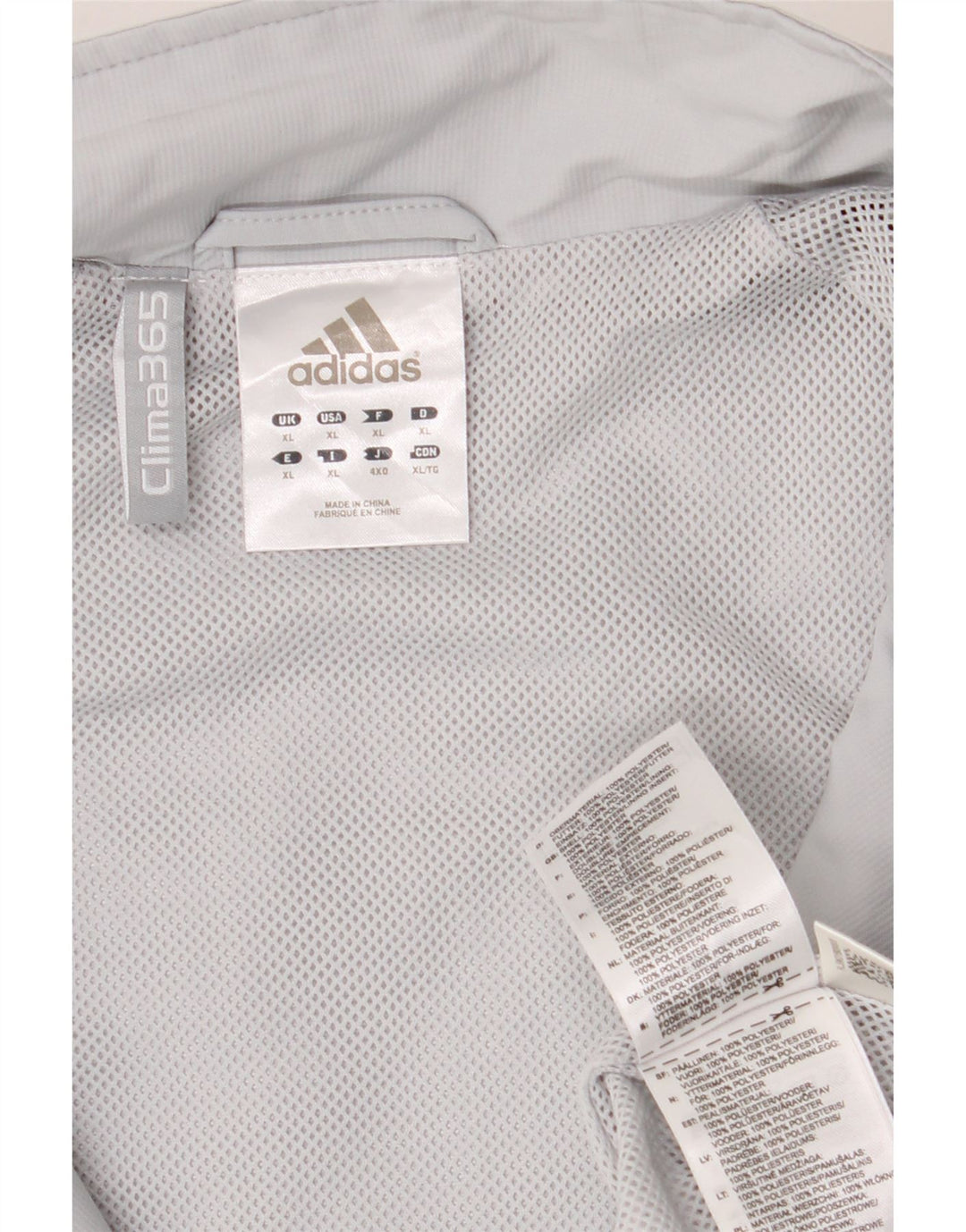 ADIDAS Muška kišna jakna Clima 365 UK 42 XL Sivi poliester u boji
