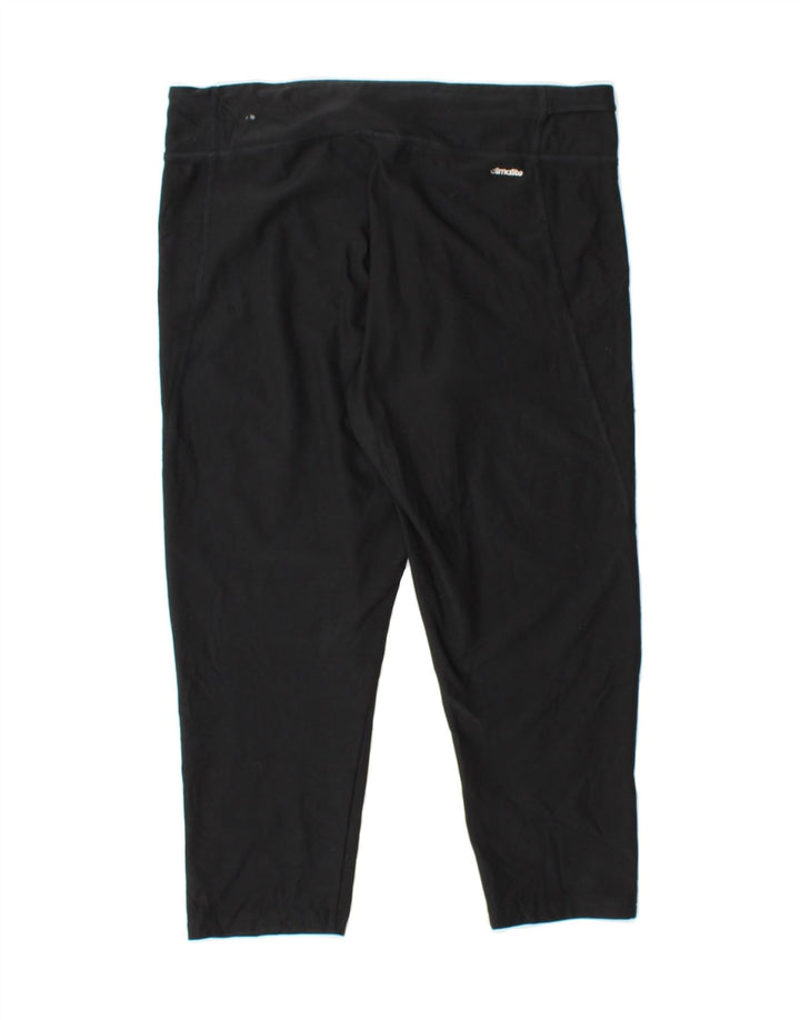 ADIDAS Womens Climalite Capri Leggings UK 12/14 Medium  Black Polyester Vintage Adidas and Second-Hand Adidas from Messina Hembry 