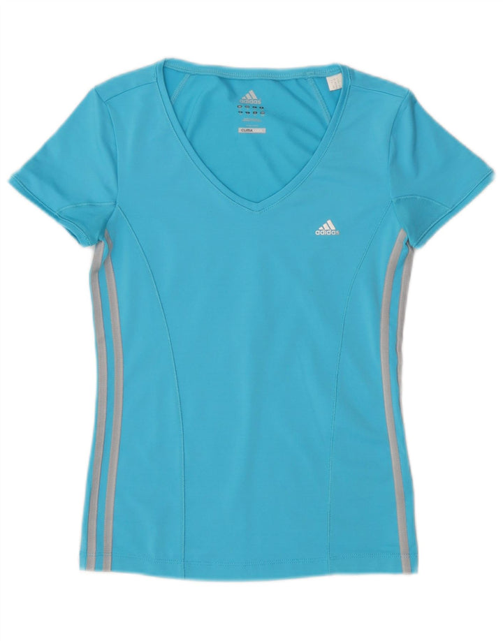 Adidas ženska Climacool majica kratkih rukava UK 10 Mali plavi poliester