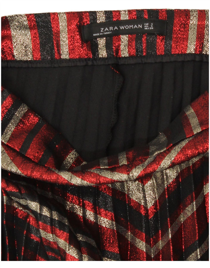 Zara ženska plisirana suknja s noževima, mala W26 raznobojni prugasti poliester