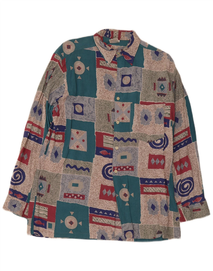 Vintage muška košulja UK 15 1/2 srednje raznobojna patchwork retro