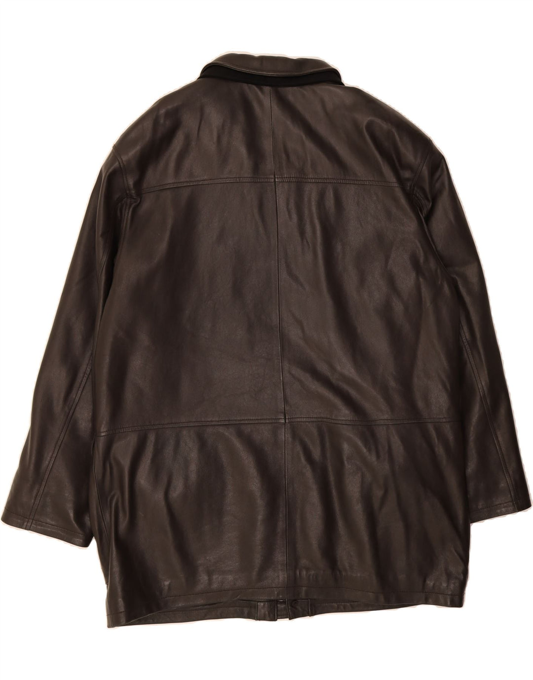 VINTAGE Mens Leather Coat UK 42 XL Brown Leather Vintage Vintage and Second-Hand Vintage from Messina Hembry 