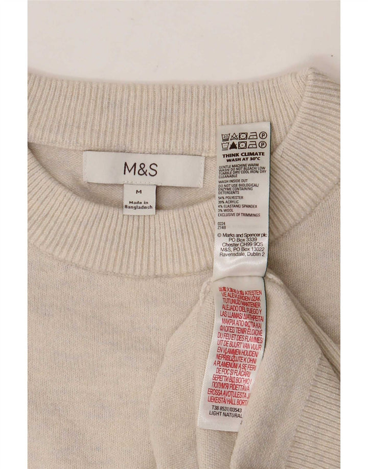 Marks & Spencer ženski džemper s okruglim izrezom UK 14 Srednje bež