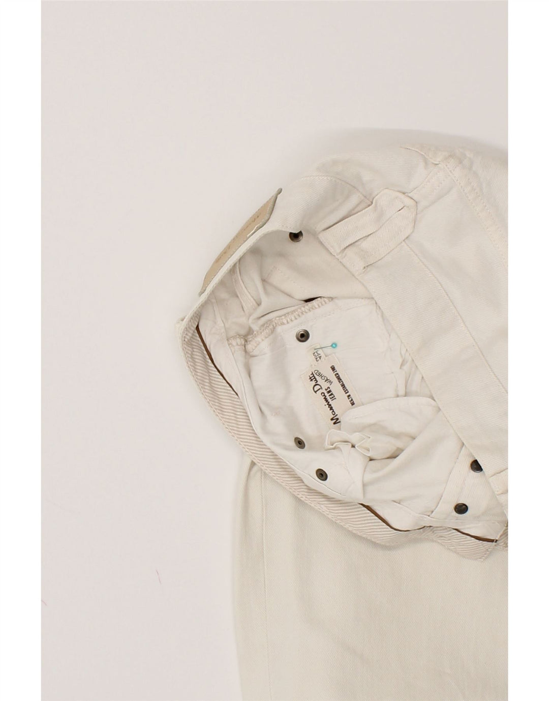 MASSIMO DUTTI Womens Washed Straight Jeans EU 42 Large W32 L31 Off White Vintage Massimo Dutti and Second-Hand Massimo Dutti from Messina Hembry 