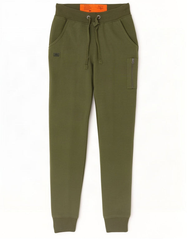 Alpha Industries Mens Cargo Trenirka Hlače Joggers Mali zeleni pamuk
