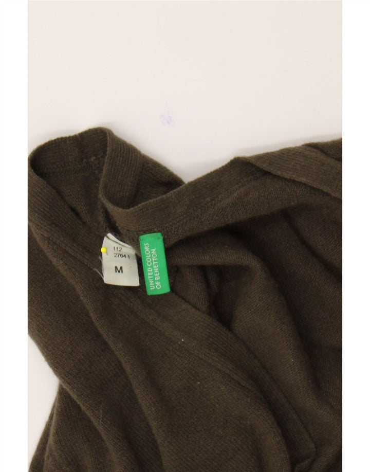 BENETTON Womens Cardigan Sweater UK 12 Medium Brown Cotton Vintage Benetton and Second-Hand Benetton from Messina Hembry 