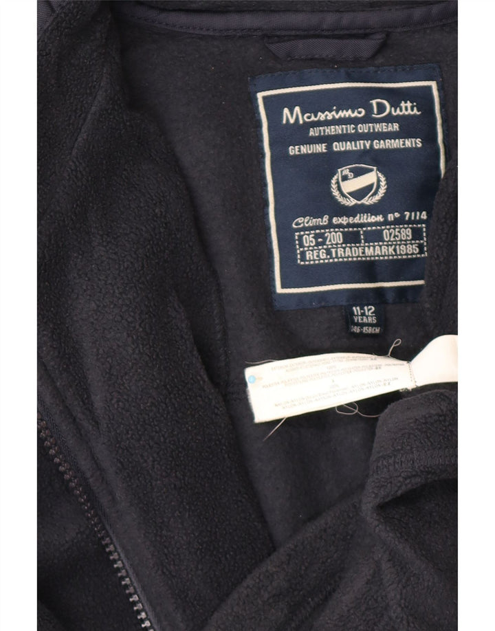 MASSIMO DUTTI Jakna od flisa s motivima za dječake 11-12 godina tamnoplava poliester