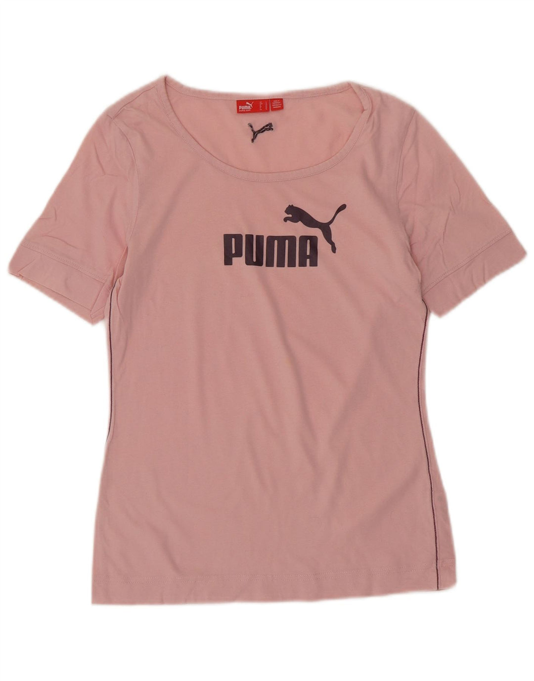 PUMA Womens Graphic T-Shirt Top UK 14 Medium Pink