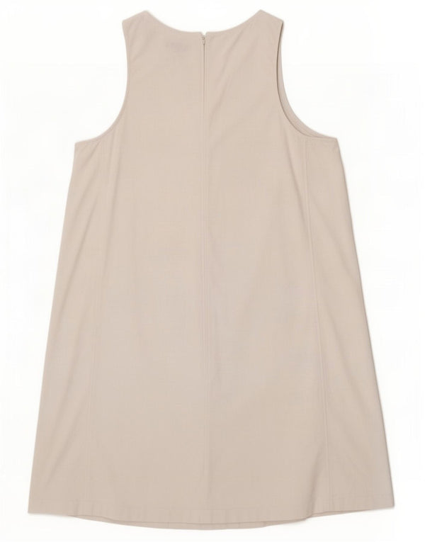 Marks & Spencer Womens Sleeveless Basic Dress UK 12 Medium White Linen