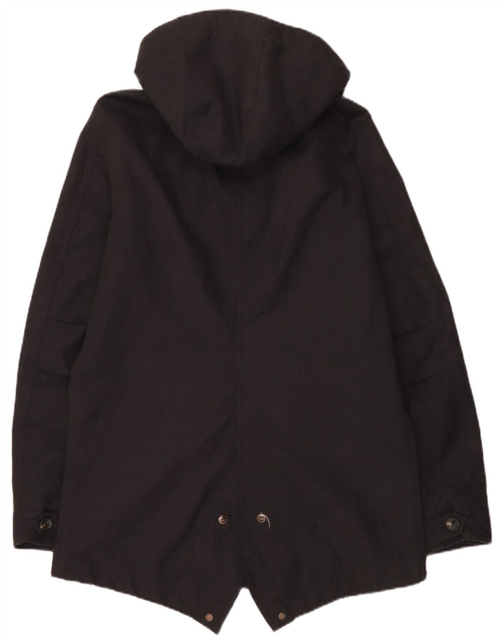 Scotch & Soda muška parka jakna s kapuljačom UK 40 veliki crni poliester
