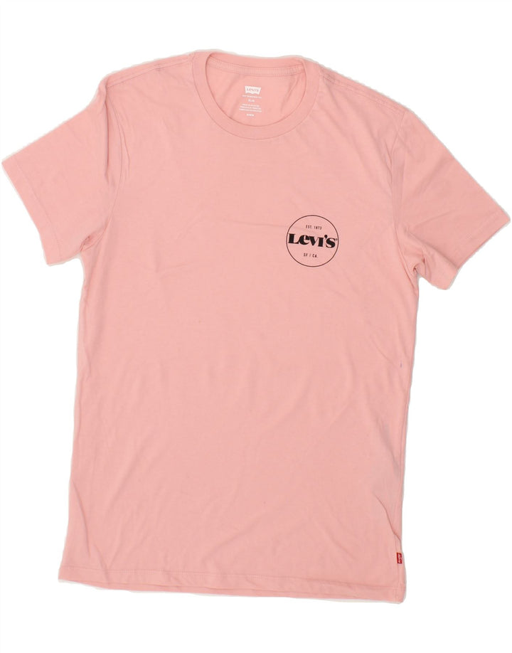 LEVI'S Mens Slim T-Shirt Top Medium Pink Cotton Vintage Levi's and Second-Hand Levi's from Messina Hembry 