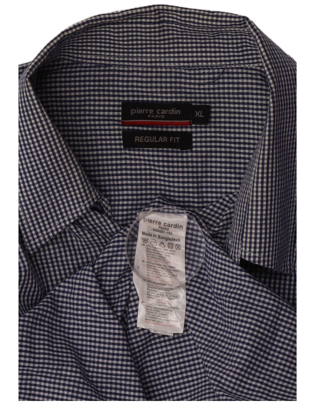 Pierre Cardin muška majica standardnog kroja XL tamnoplavi poliester gingham