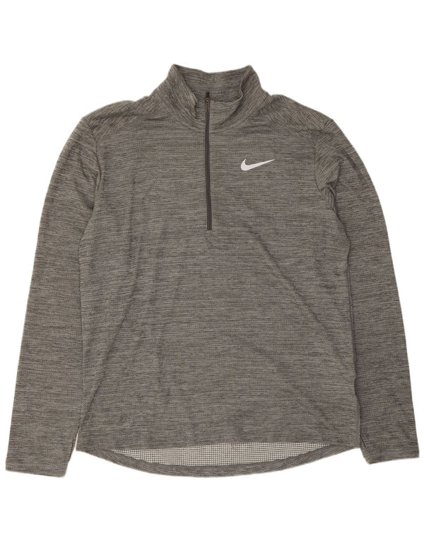 Nike Dri Fit Pulover s patentnim izrezom i gornji dio trenirke Large Grey Flected