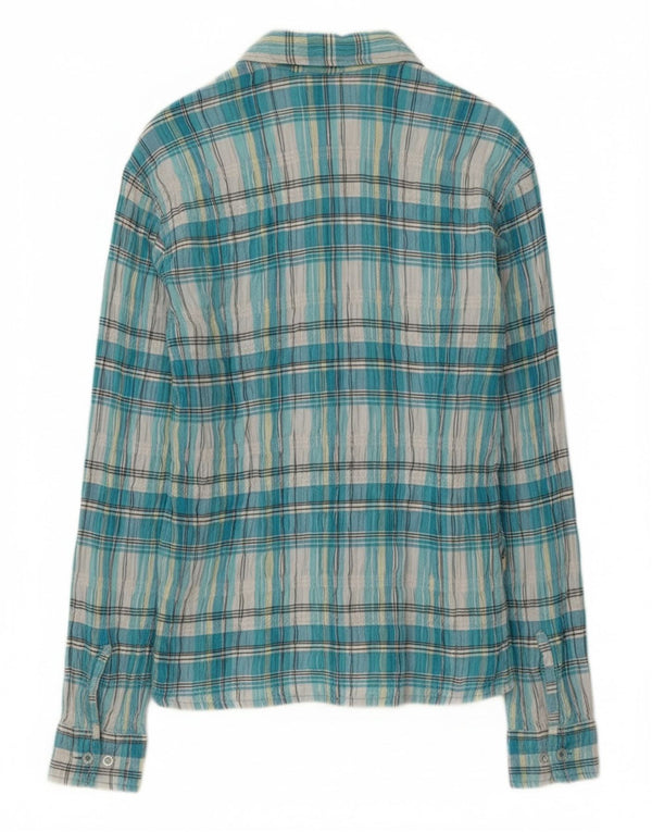 Marlboro klasična ženska košulja UK 18 XL plavi karirani pamuk