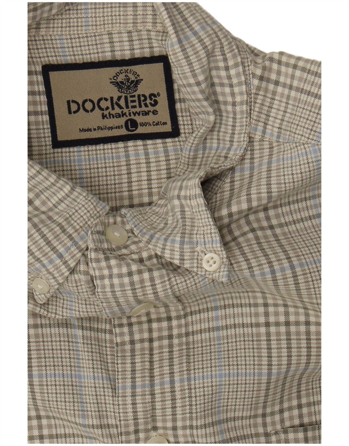 Dockers muška košulja kratkih rukava, veliki kaki karirani pamuk