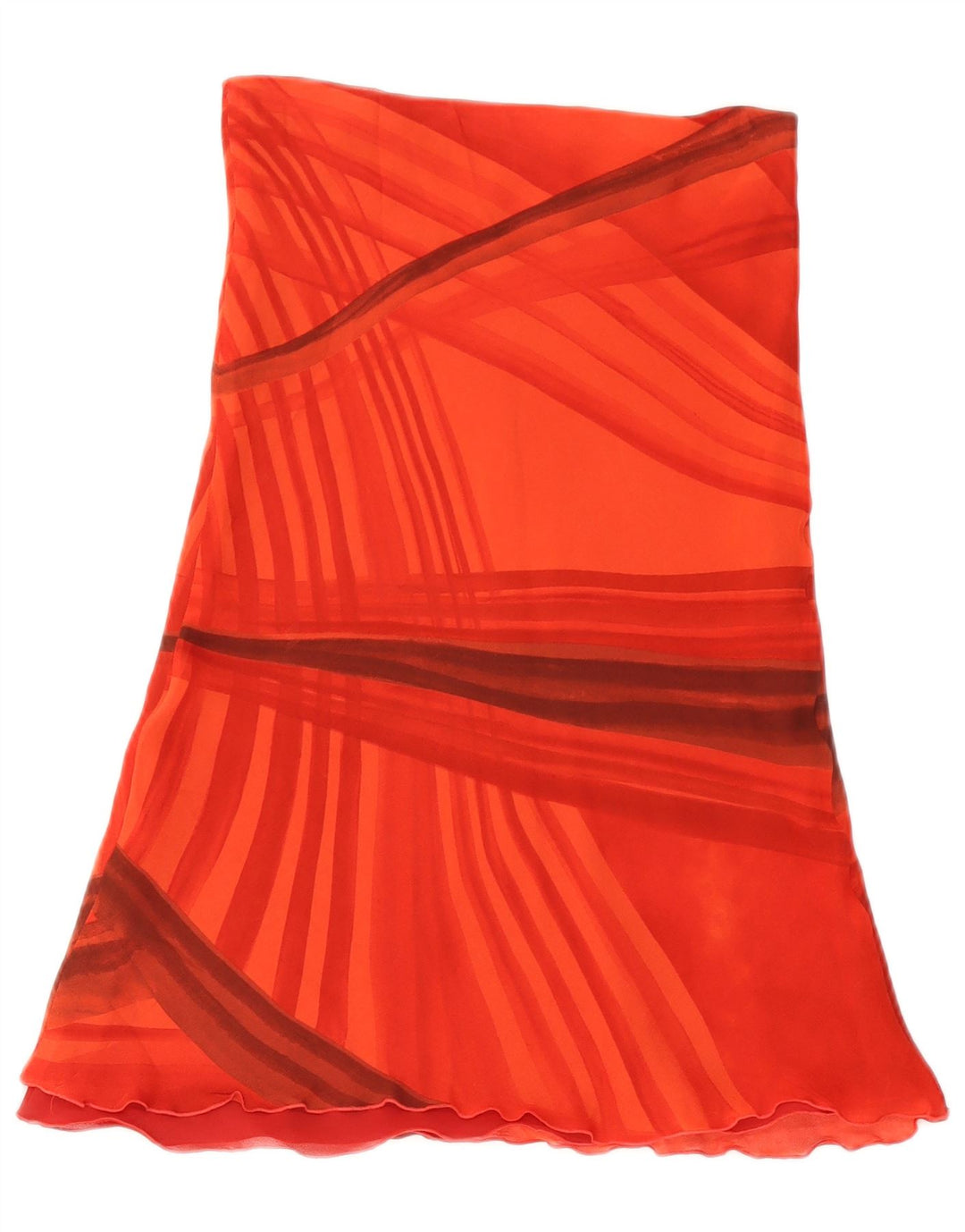 Ženska suknja A-kroja iz snova UK 8, mala W27, crvena prugasta viskoza