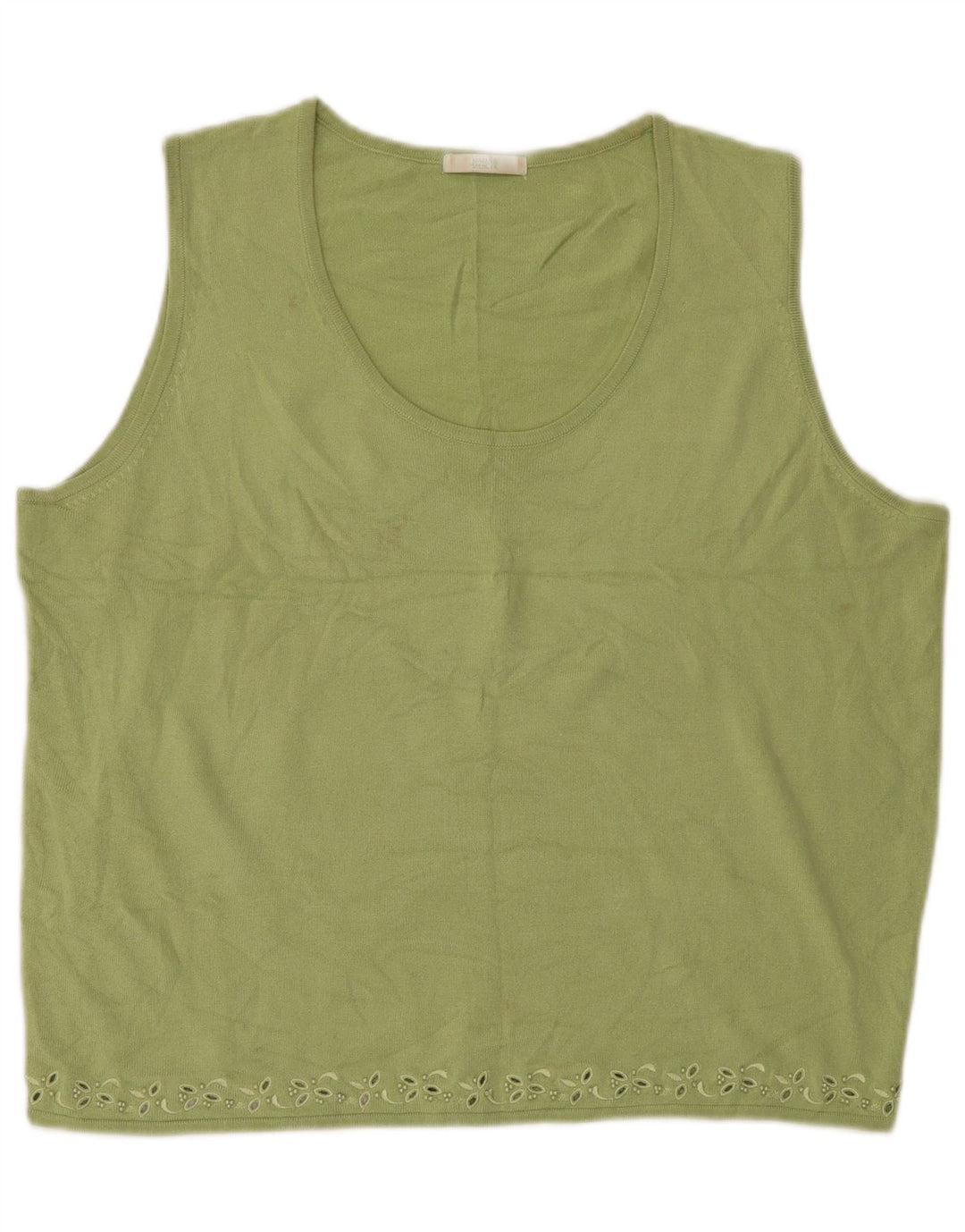 MARKS & SPENCER Ženska velika majica bez rukava UK 18 XL Zelena