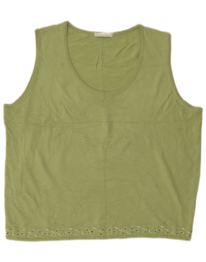 MARKS & SPENCER Ženska velika majica bez rukava UK 18 XL Zelena