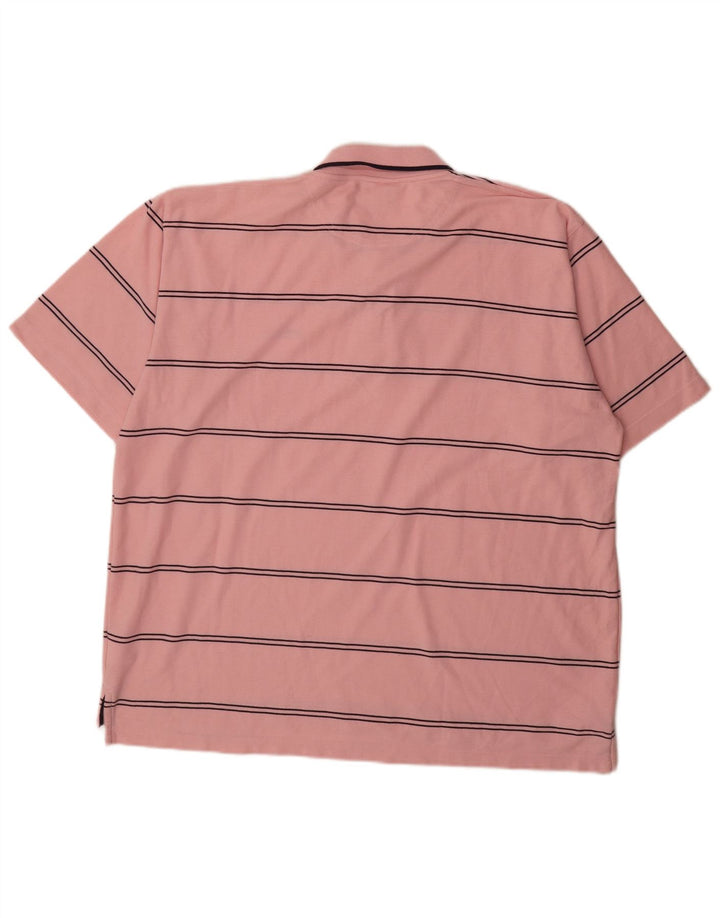 Umbro muška polo majica 2XL ružičasti poliester na pruge